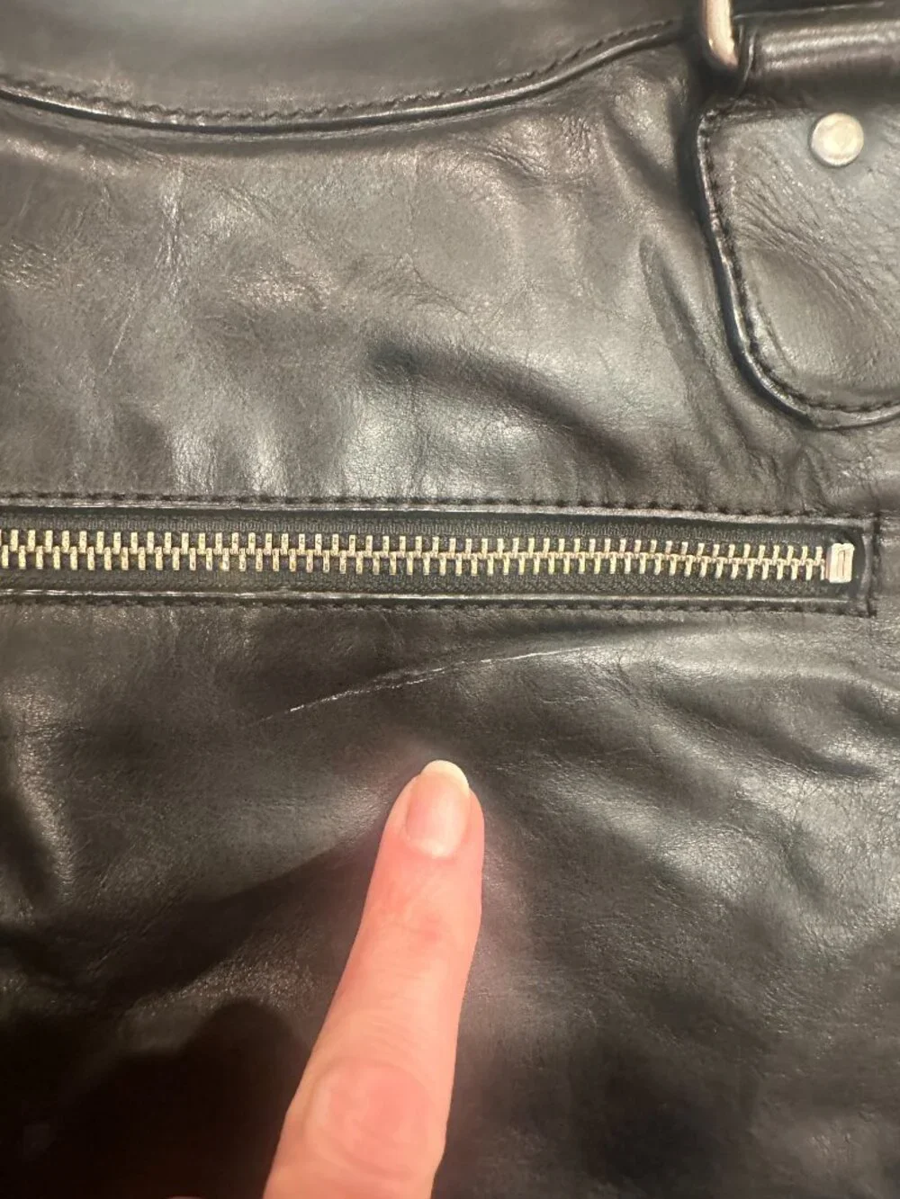 Club Monaco Black Leather Shoulder Bag